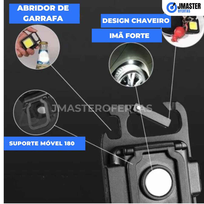 Light pro led, chaveiro MASTER multifuncional