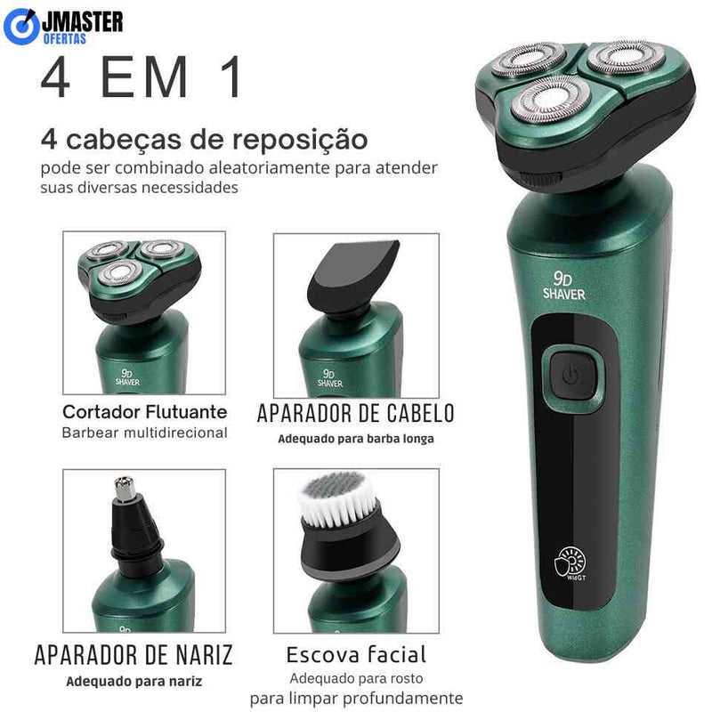 barbeador elétrico MASTER, navalha usb recarregável, multi-função.