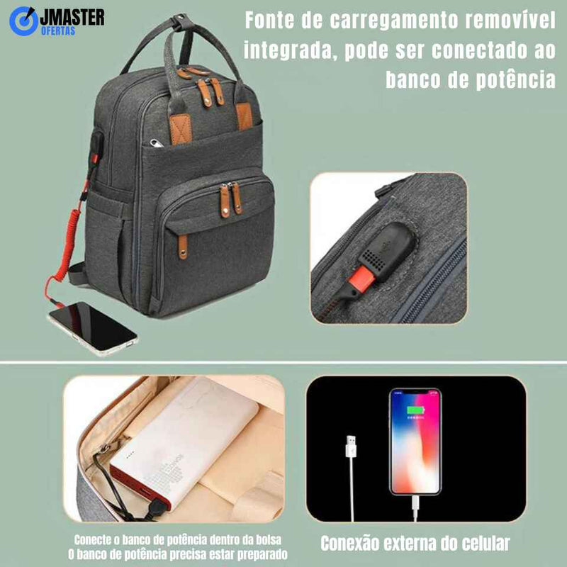 bolsa maternidade, MASTER, com berço móvel 2 em 1